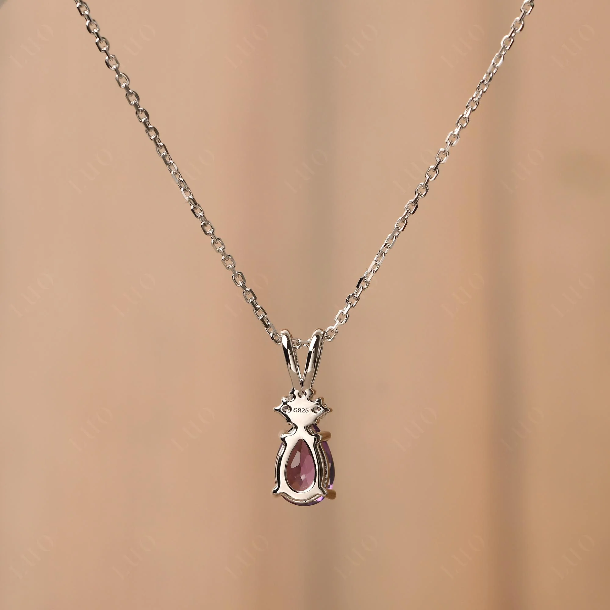 Pear Shaped Amethyst Necklace - Image 11
