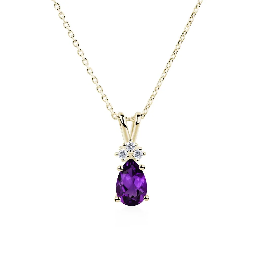 Pear Shaped Amethyst Necklace - Image 4