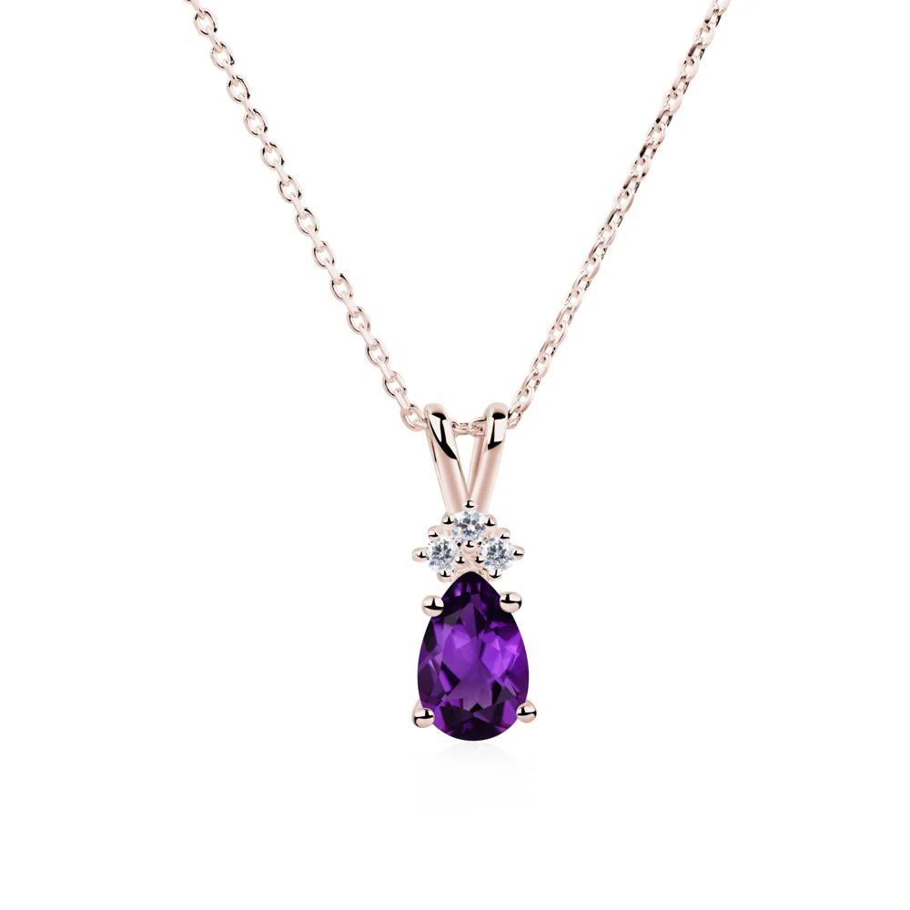 Pear Shaped Amethyst Necklace - Image 5