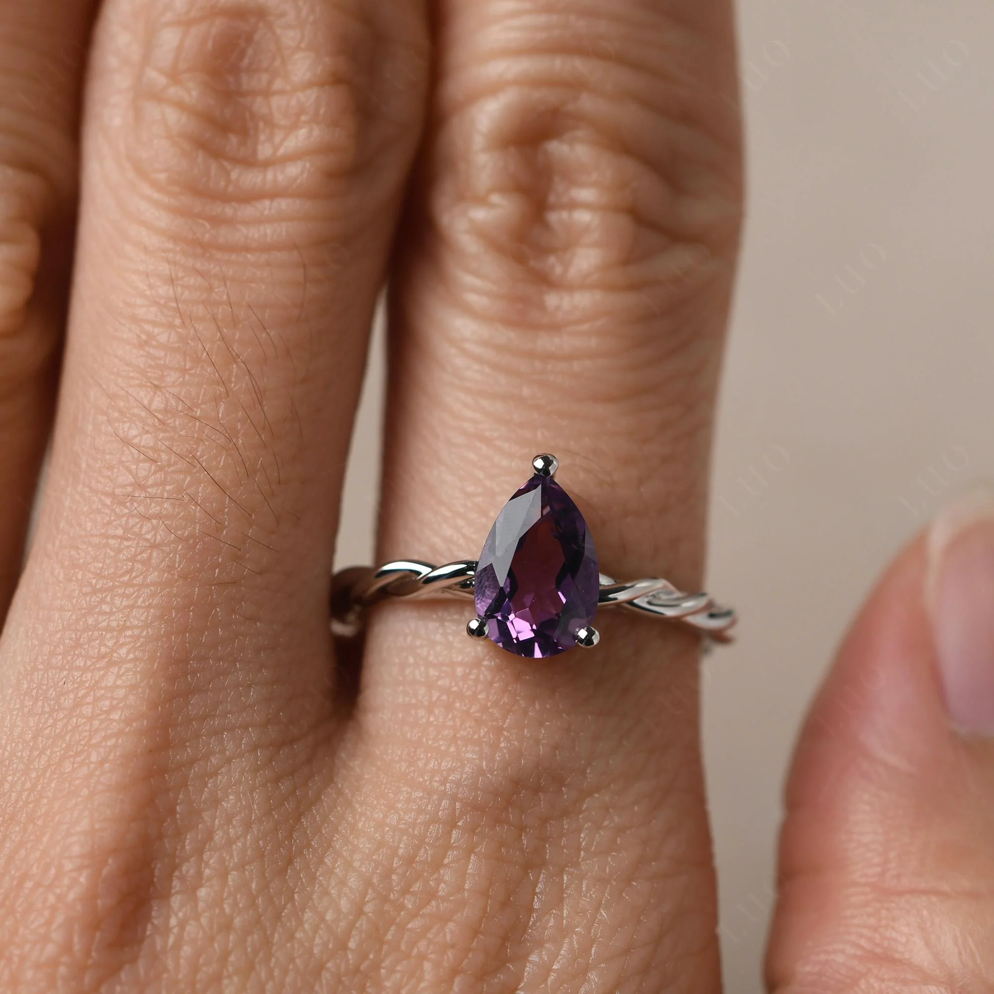 Amethyst Rope Engagement Ring - Image 14