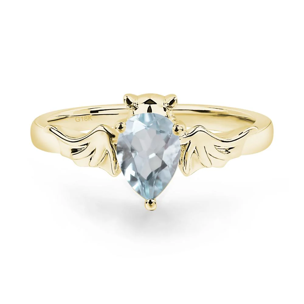 Aquamarine Gothic Promise Ring