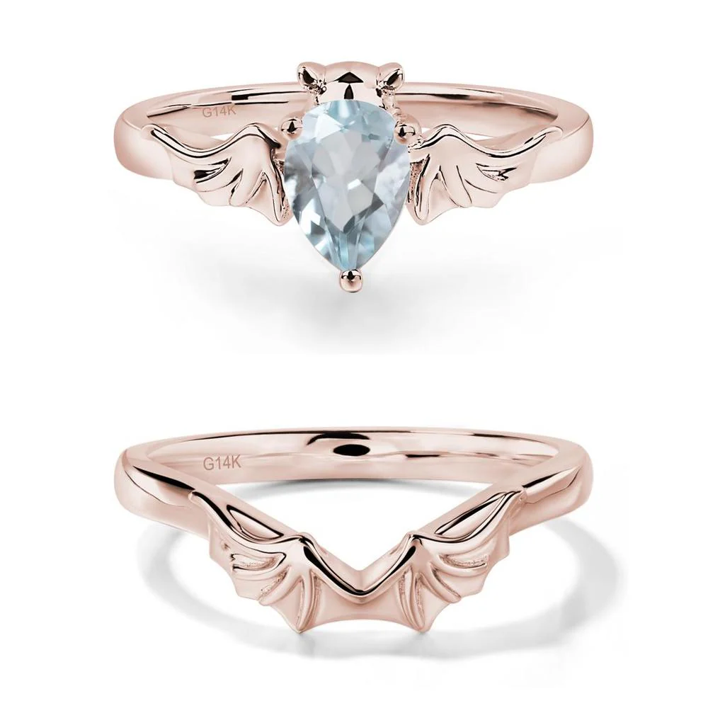 Aquamarine Gothic Promise Ring - Image 11