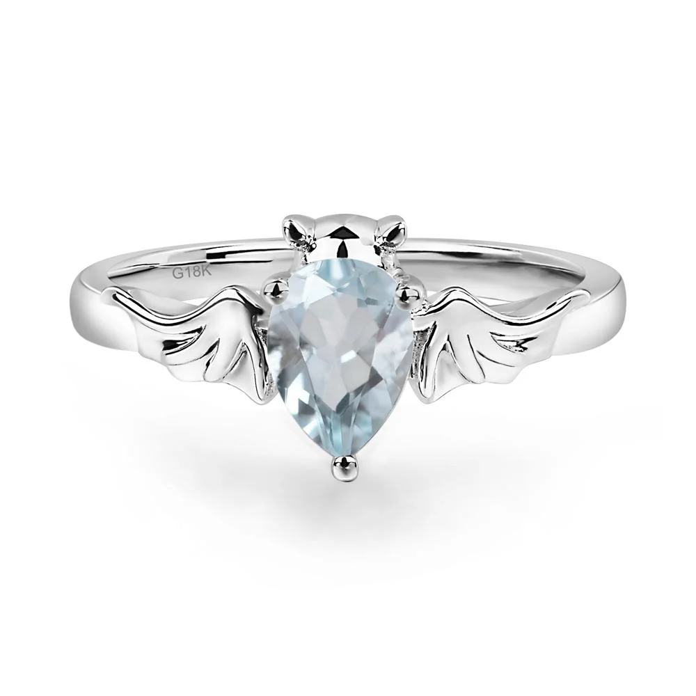 Aquamarine Gothic Promise Ring - Image 3