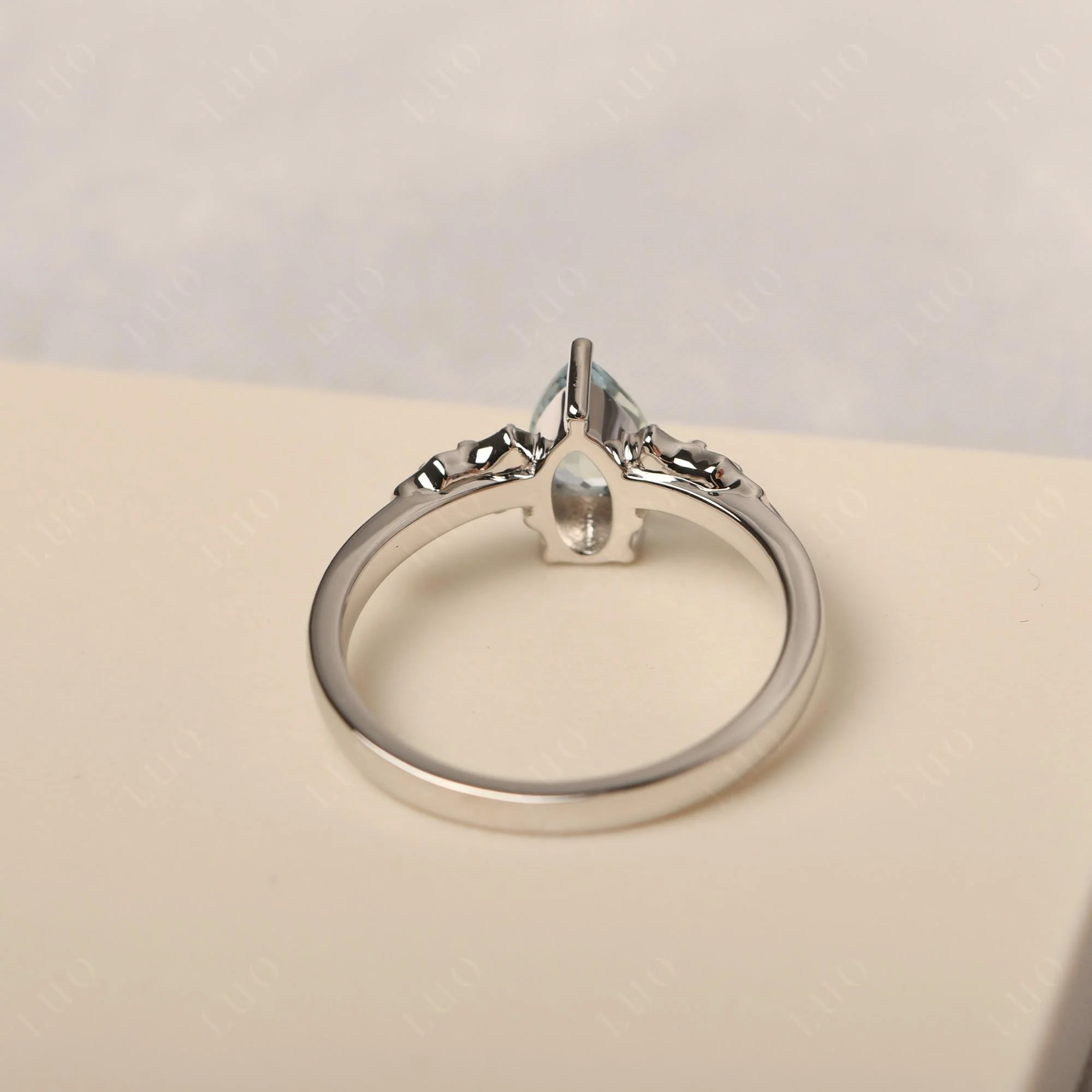 Aquamarine Gothic Promise Ring - Image 31