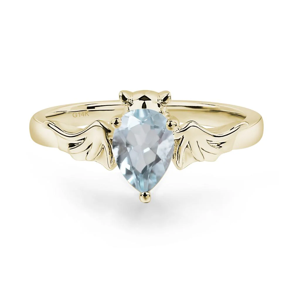 Aquamarine Gothic Promise Ring - Image 4