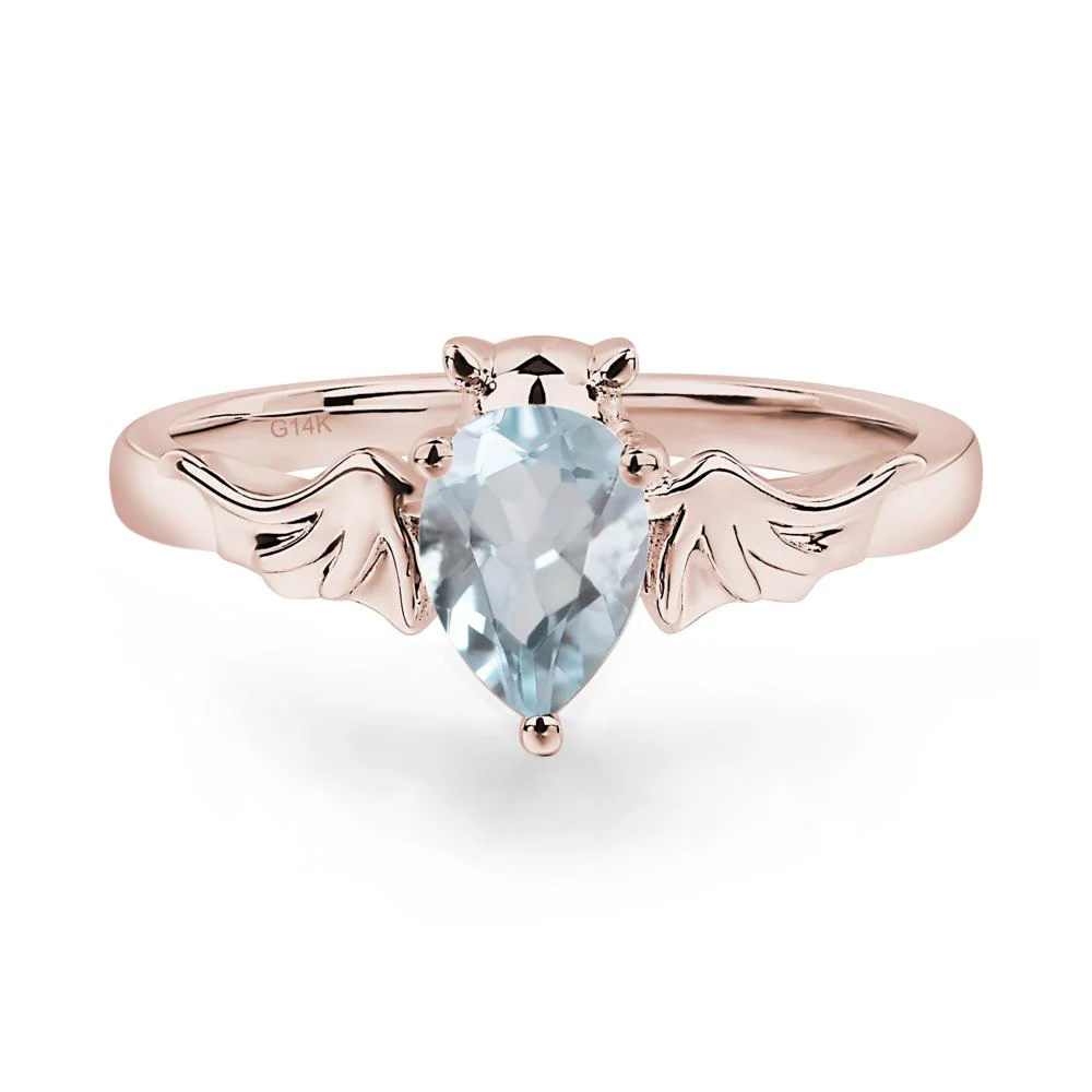 Aquamarine Gothic Promise Ring - Image 8