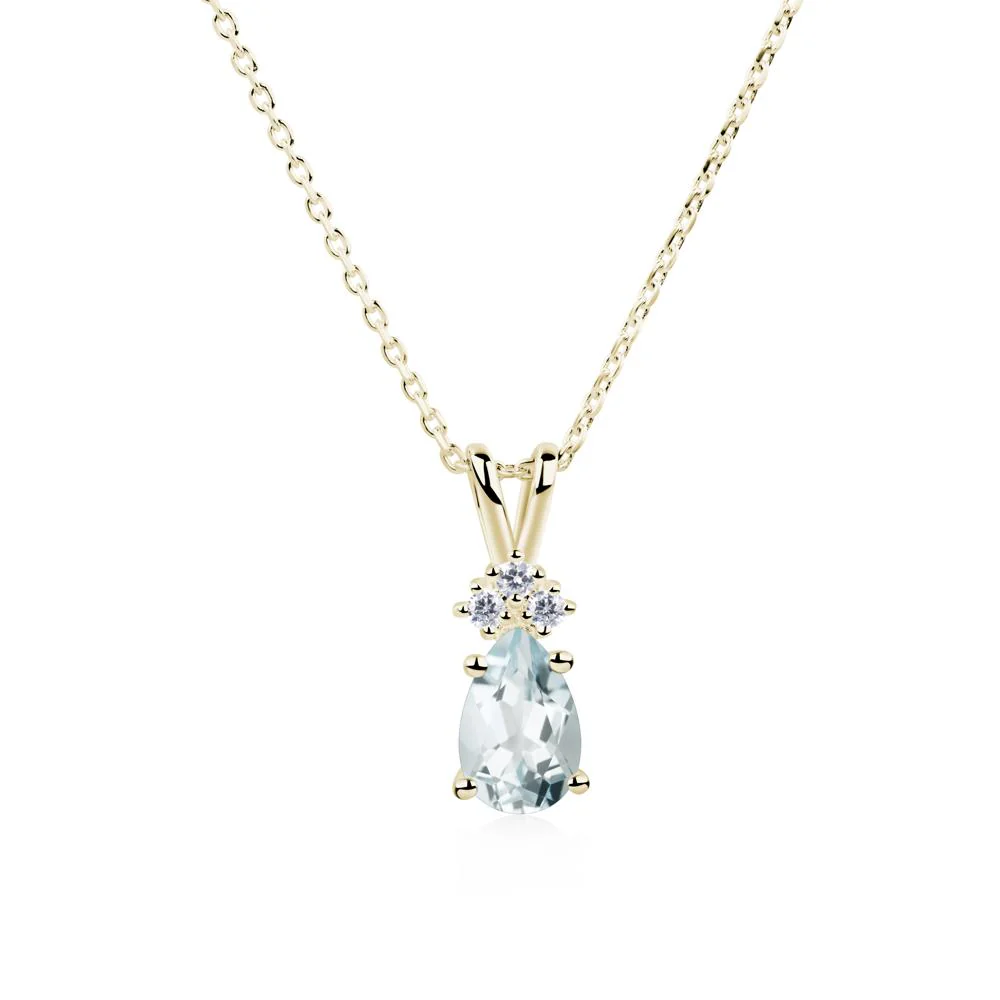 Pear Shaped Aquamarine Necklace - Image 4