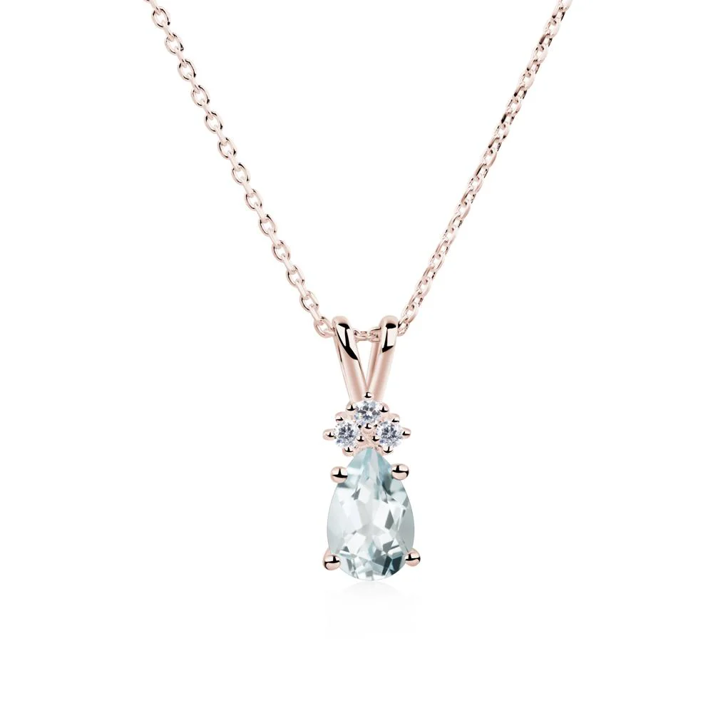 Pear Shaped Aquamarine Necklace - Image 5