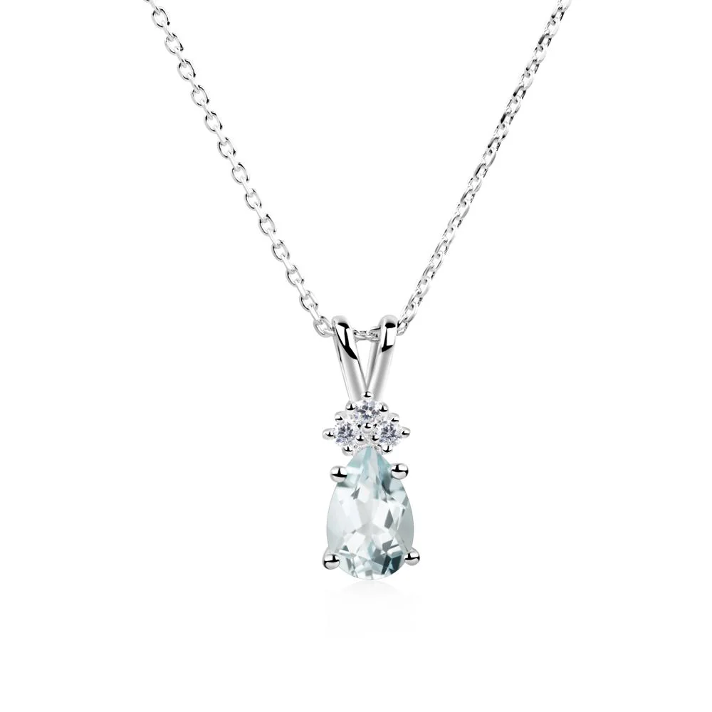 Pear Shaped Aquamarine Necklace - Image 7
