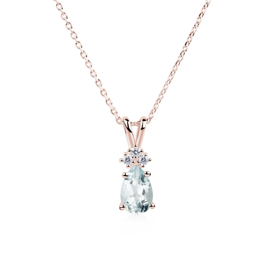 Pear Shaped Aquamarine Necklace - Image 9