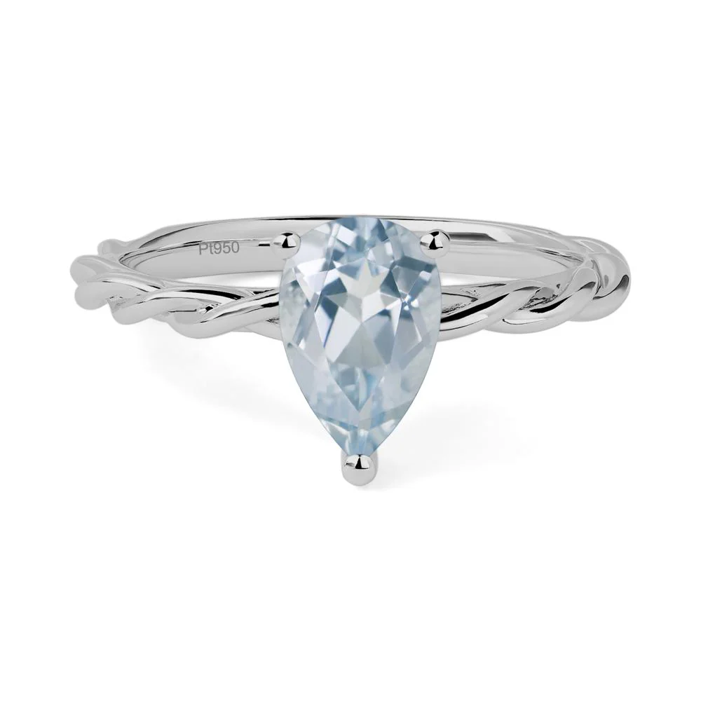 Aquamarine Rope Band Ring - Image 6