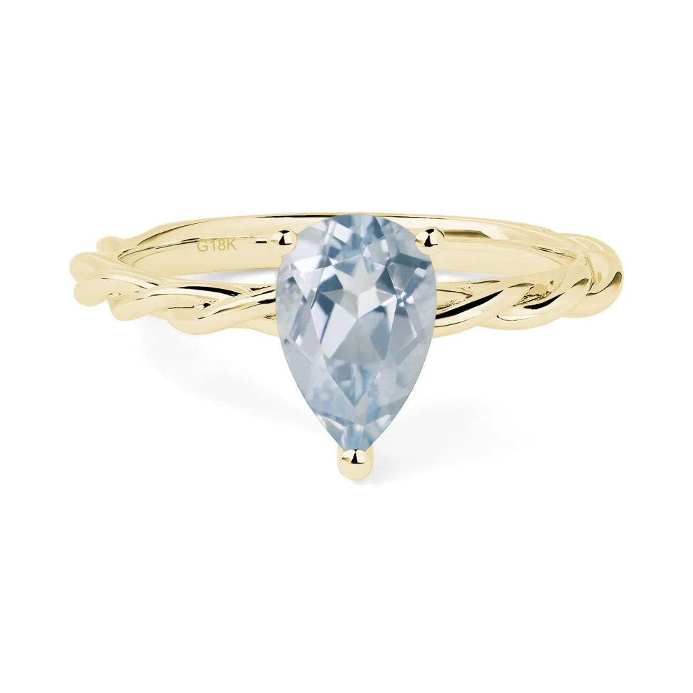 Aquamarine Rope Band Ring - Image 8
