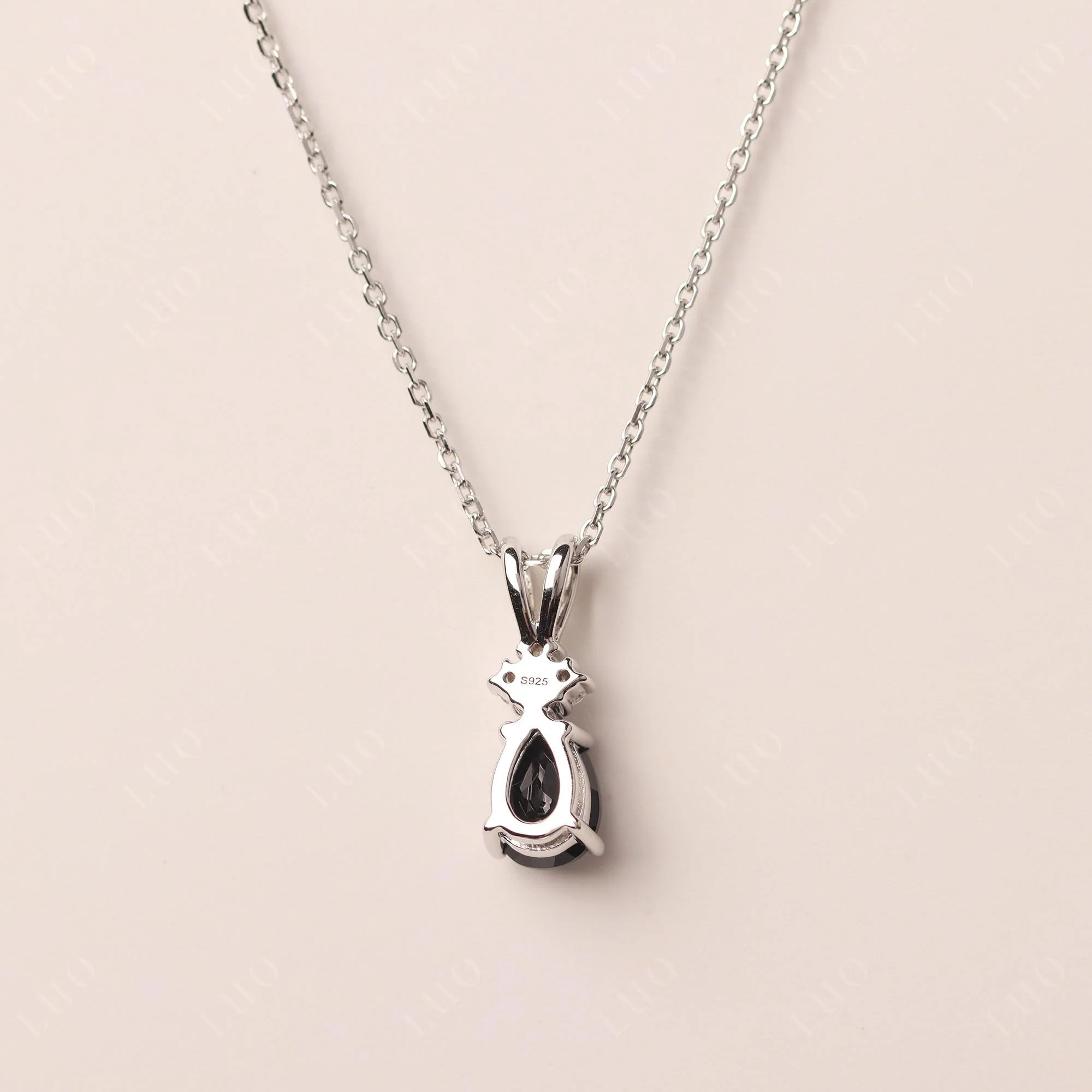 Pear Shaped Black Spinel Necklace - Image 12