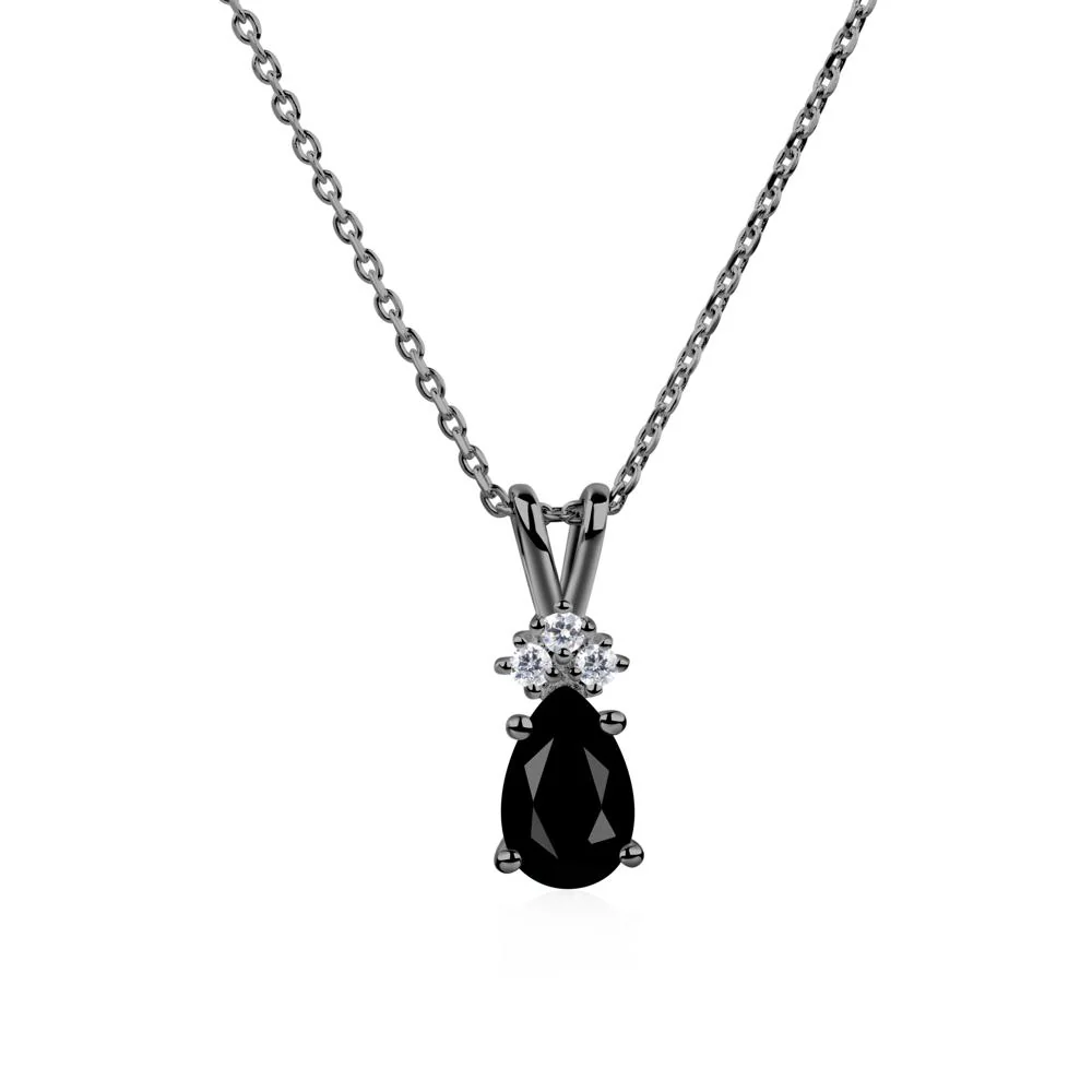 Pear Shaped Black Spinel Necklace - Image 3
