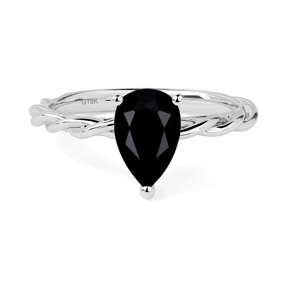 Black Spinel Twisted Rope Ring - Image 7