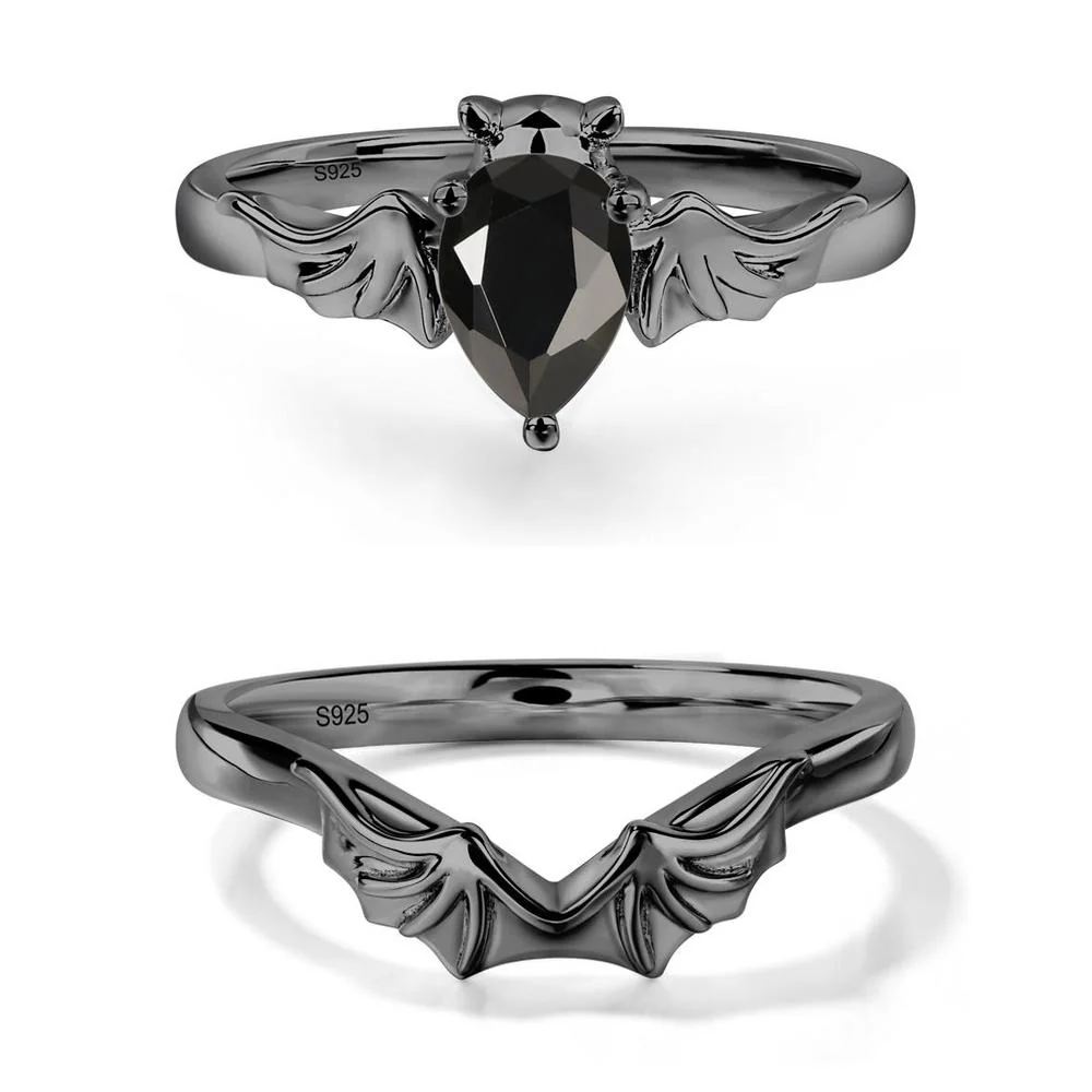 Black Spinel Bat Ring - Image 23