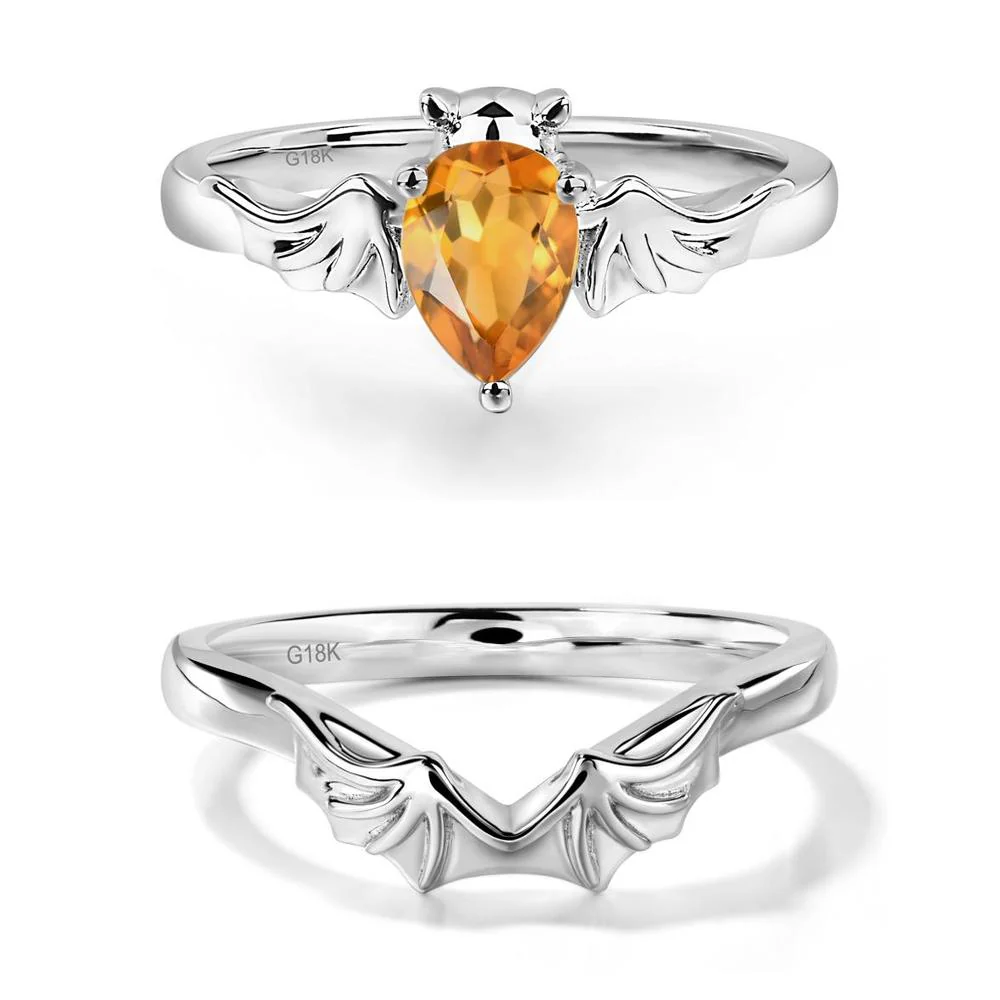 Citrine Gothic Promise Ring - Image 19