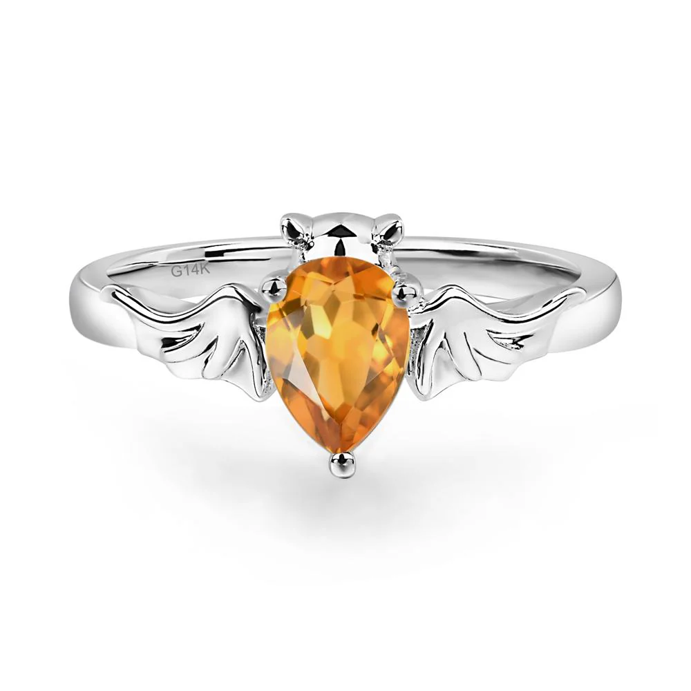Citrine Gothic Promise Ring - Image 5