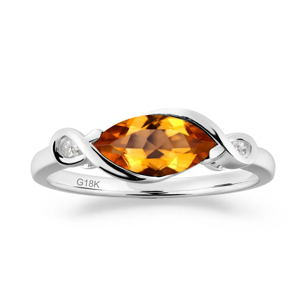Teardrop Citrine Infinity Knot Ring - Image 6