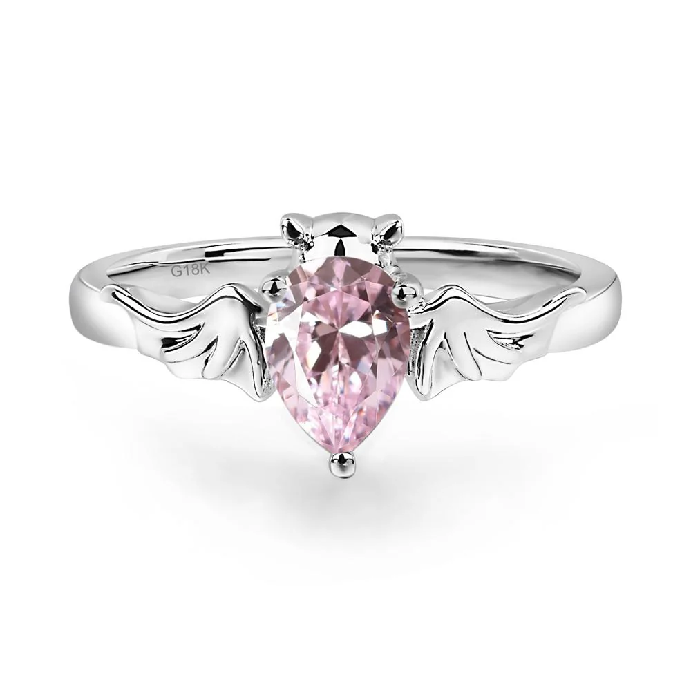 Pink Cubic Zirconia Bat Ring