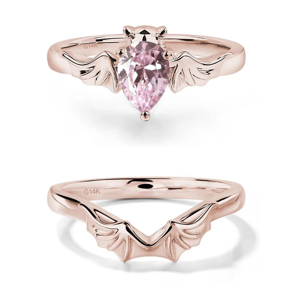 Pink Cubic Zirconia Bat Ring - Image 11