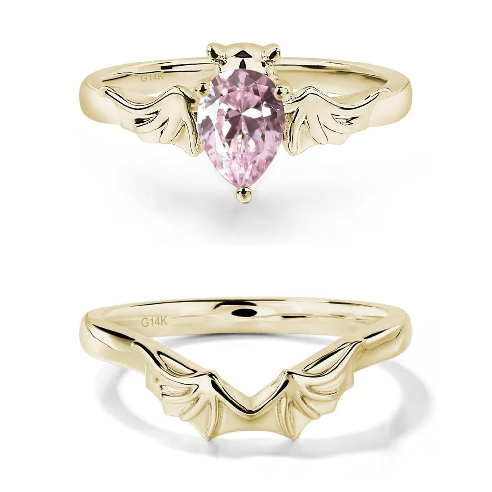 Pink Cubic Zirconia Bat Ring - Image 15