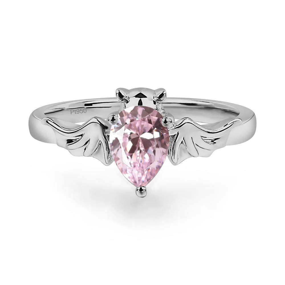 Pink Cubic Zirconia Bat Ring - Image 2