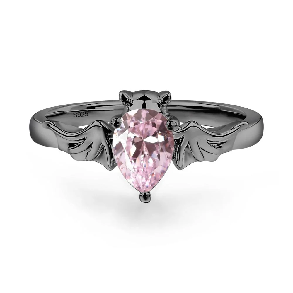 Pink Cubic Zirconia Bat Ring - Image 3
