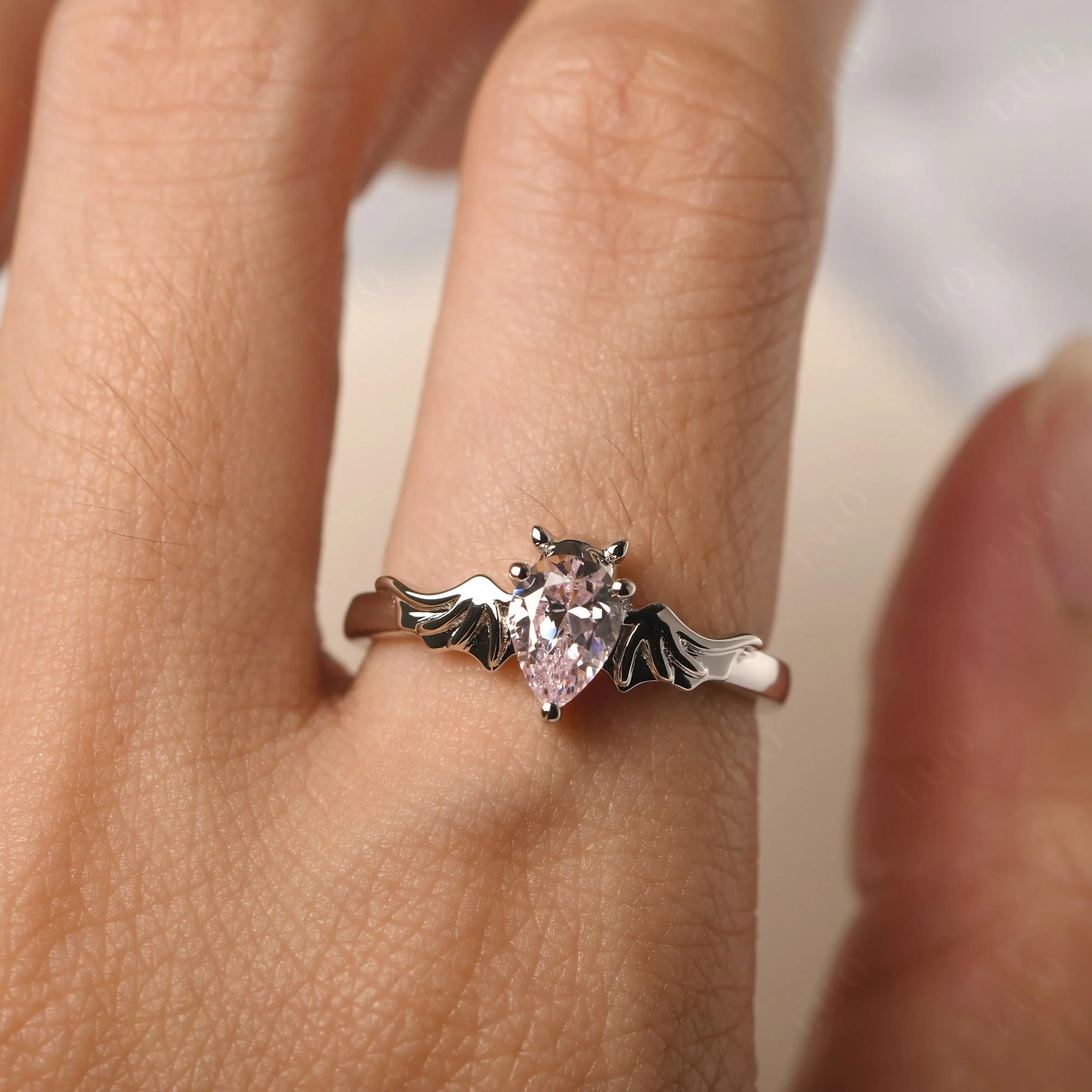Pink Cubic Zirconia Bat Ring - Image 33