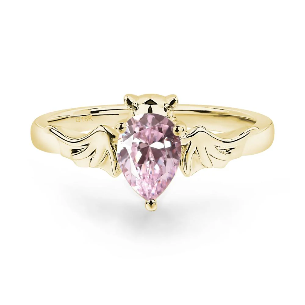 Pink Cubic Zirconia Bat Ring - Image 5