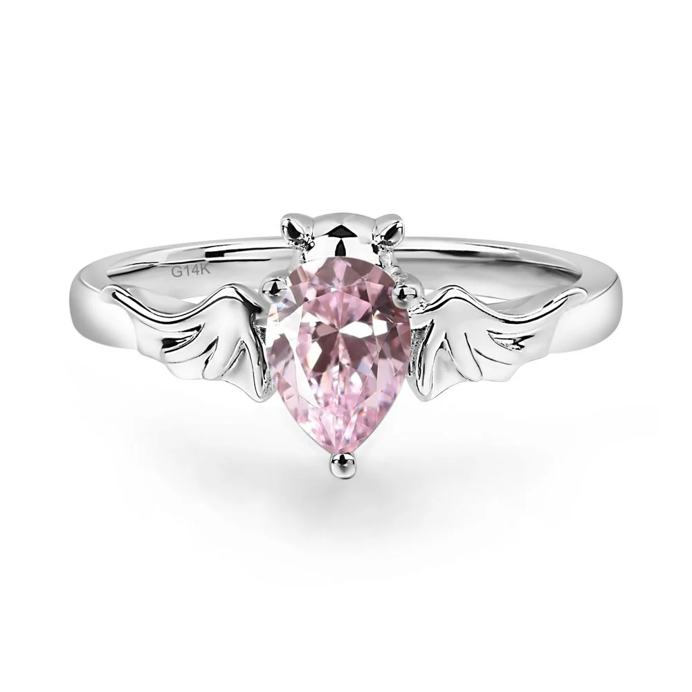 Pink Cubic Zirconia Bat Ring - Image 6