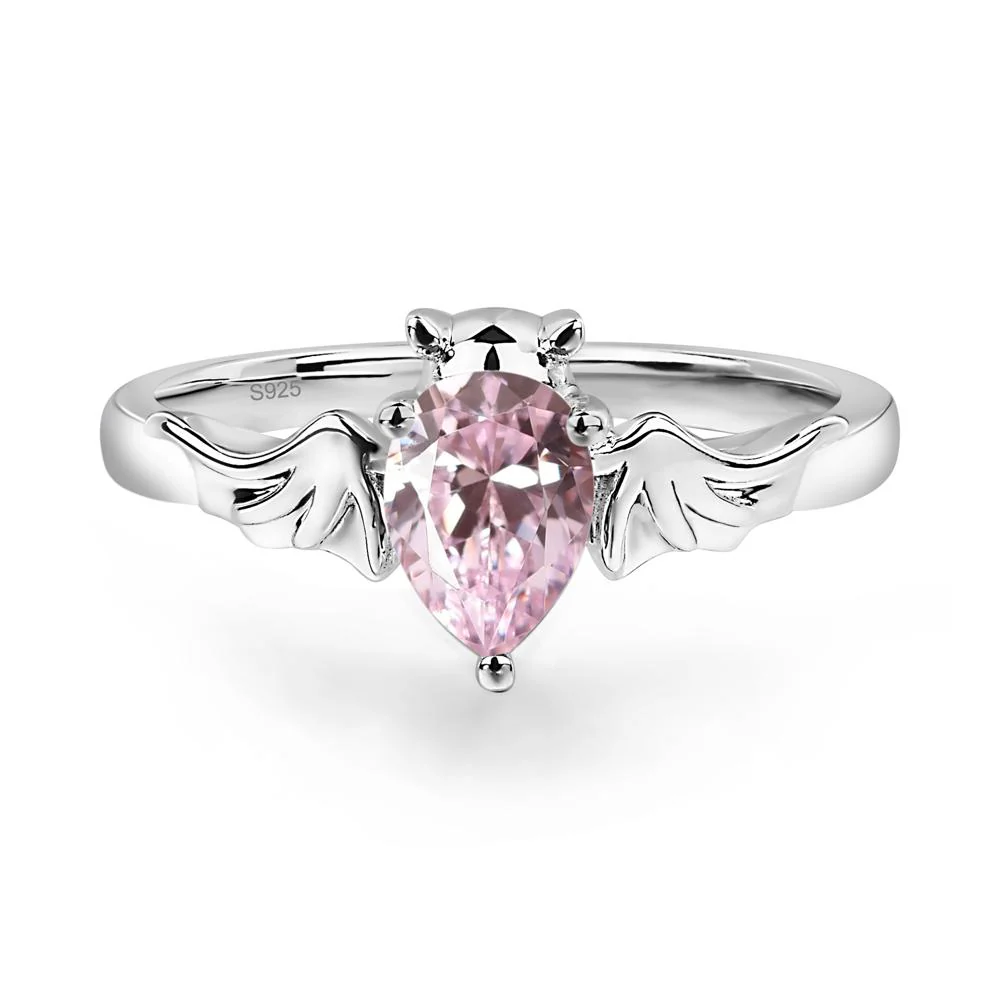 Pink Cubic Zirconia Bat Ring - Image 8
