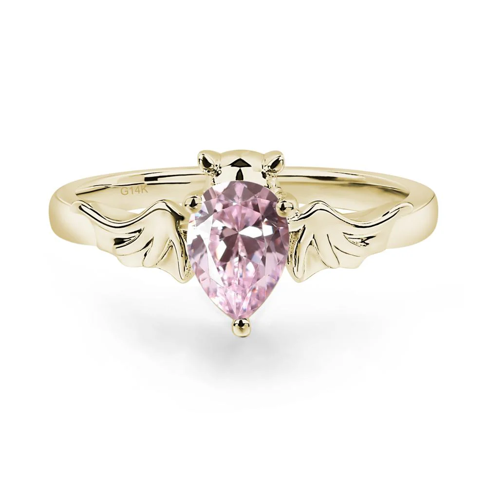 Pink Cubic Zirconia Bat Ring - Image 9