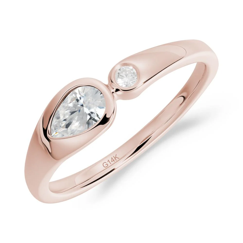 Teardrop Cubic Zirconia Toi Et Moi Ring - Image 3