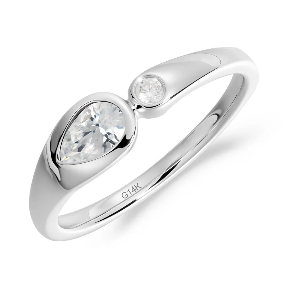 Teardrop Cubic Zirconia Toi Et Moi Ring - Image 5