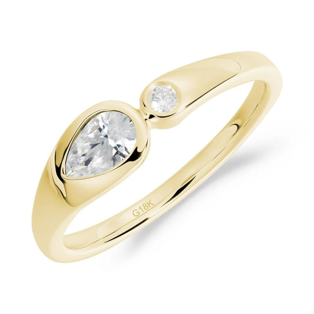 Teardrop Cubic Zirconia Toi Et Moi Ring - Image 8