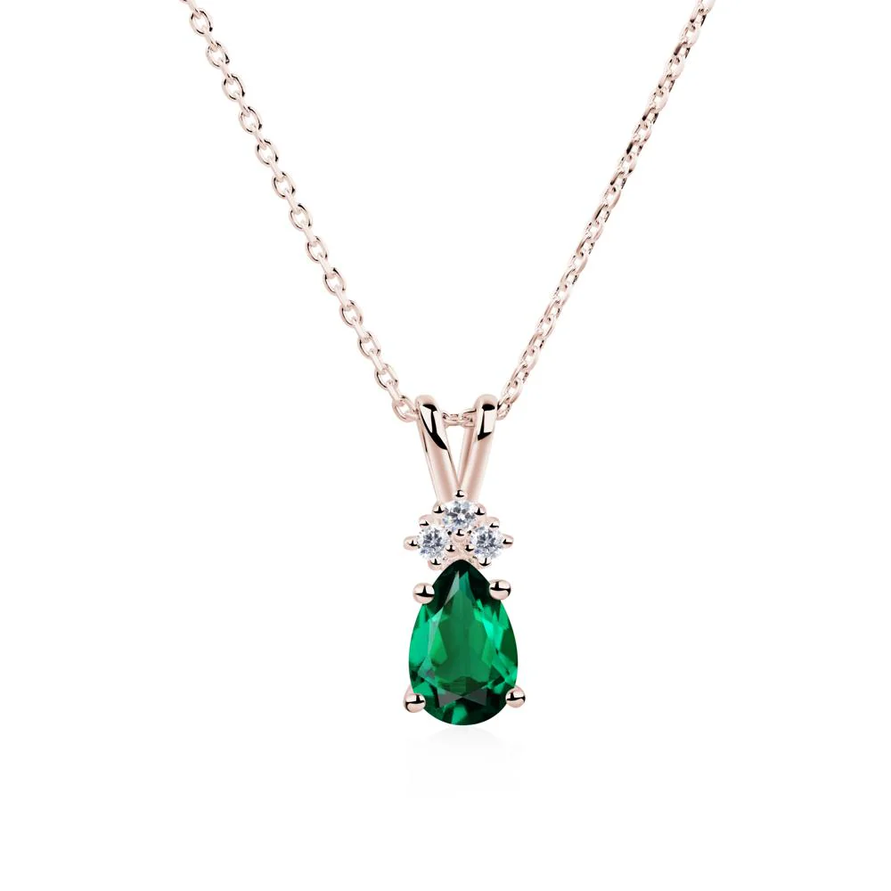 Pear Shaped Emerald Necklace - Image 5