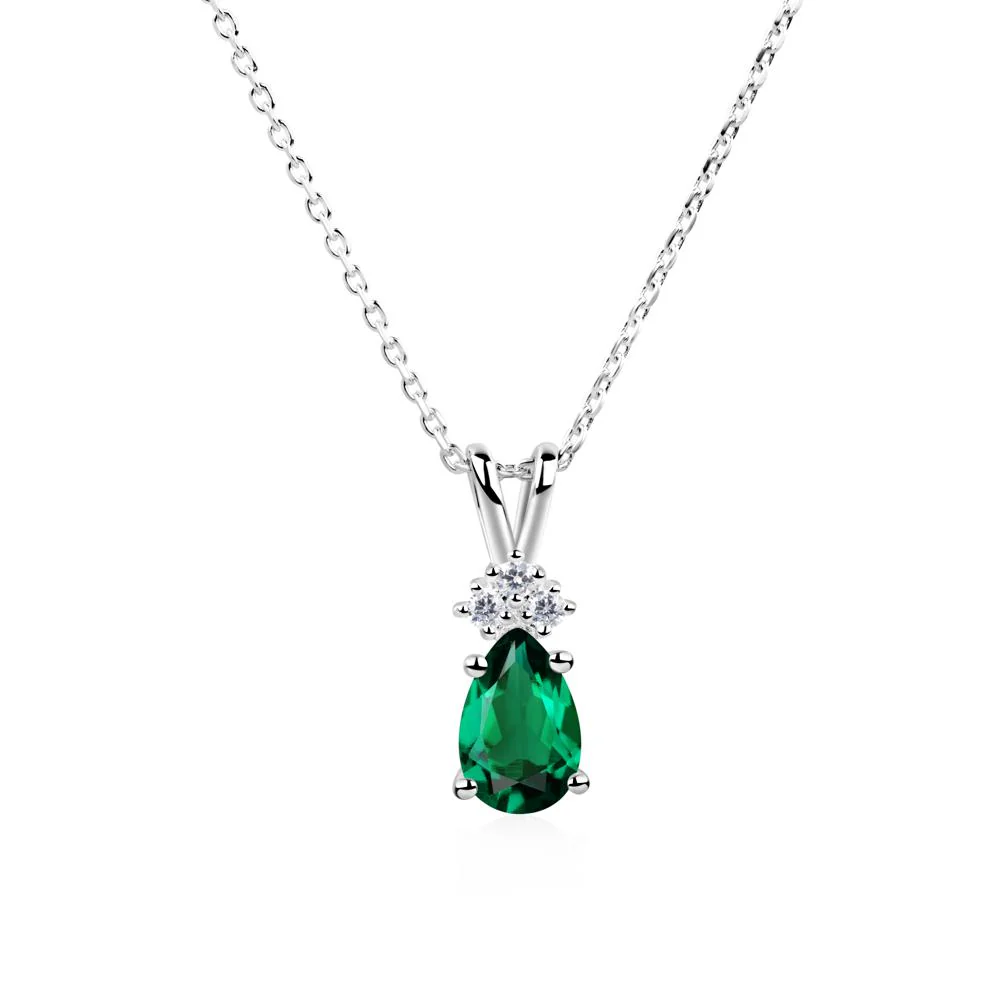 Pear Shaped Emerald Necklace - Image 7