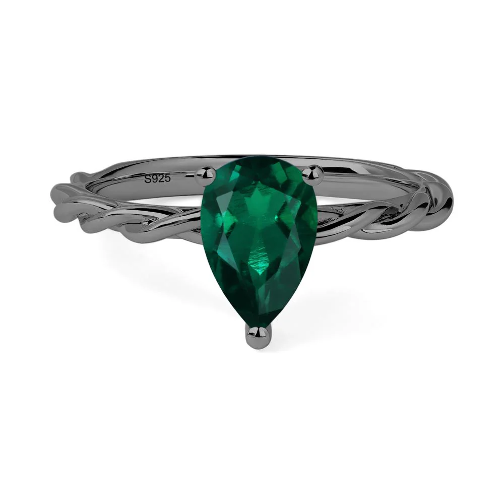 Emerald Rope Engagement Ring - Image 2