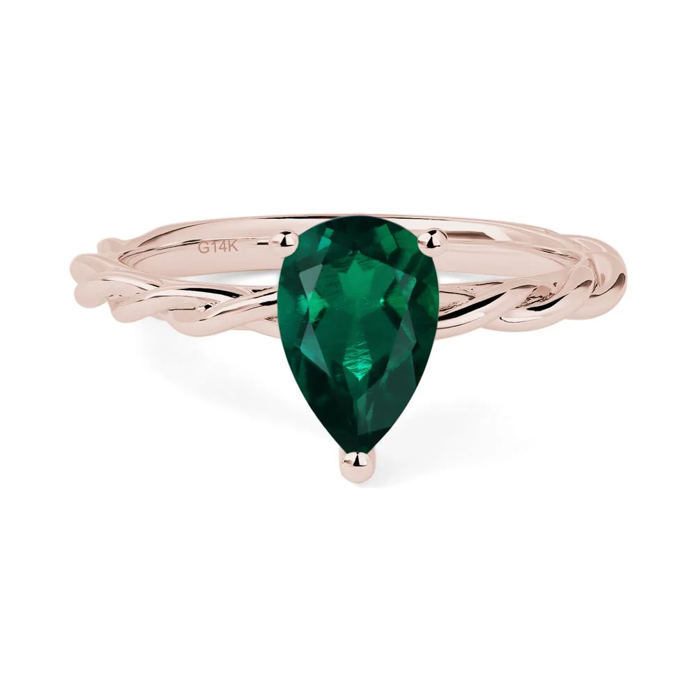 Emerald Rope Engagement Ring - Image 5