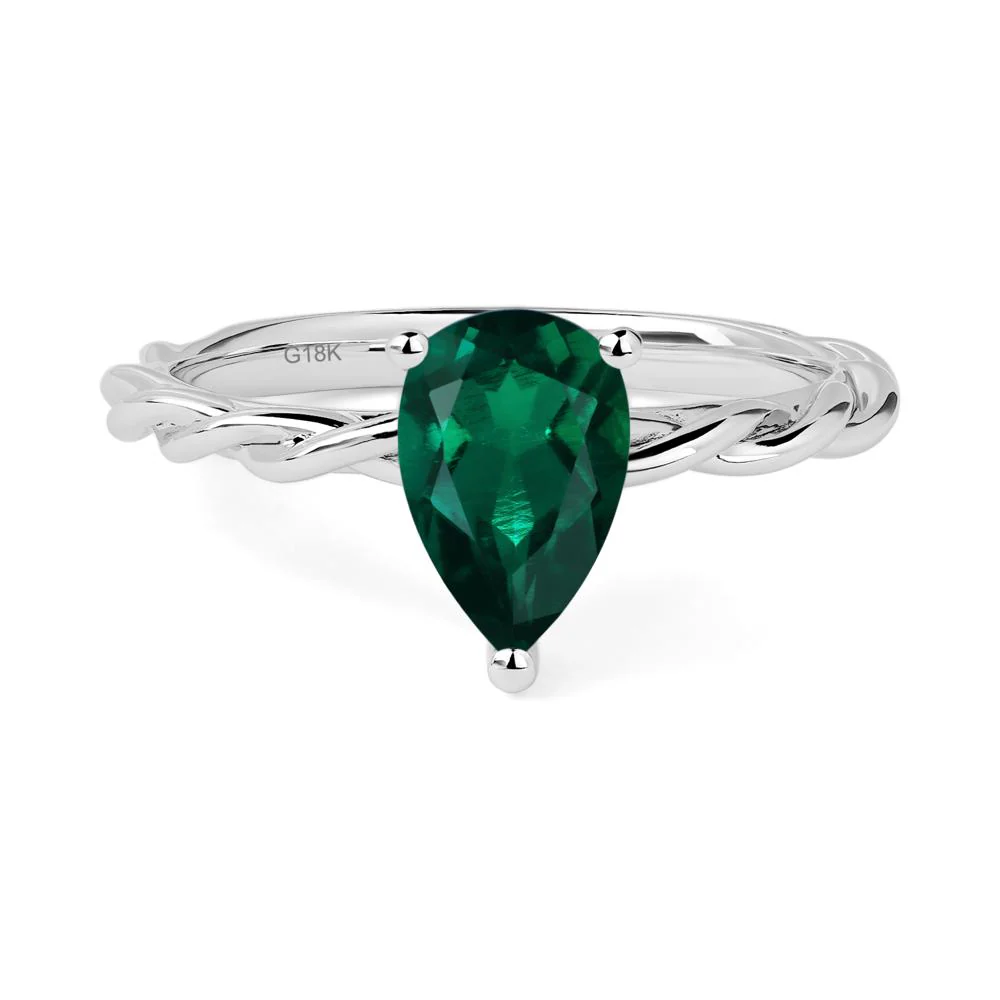 Emerald Rope Engagement Ring - Image 7