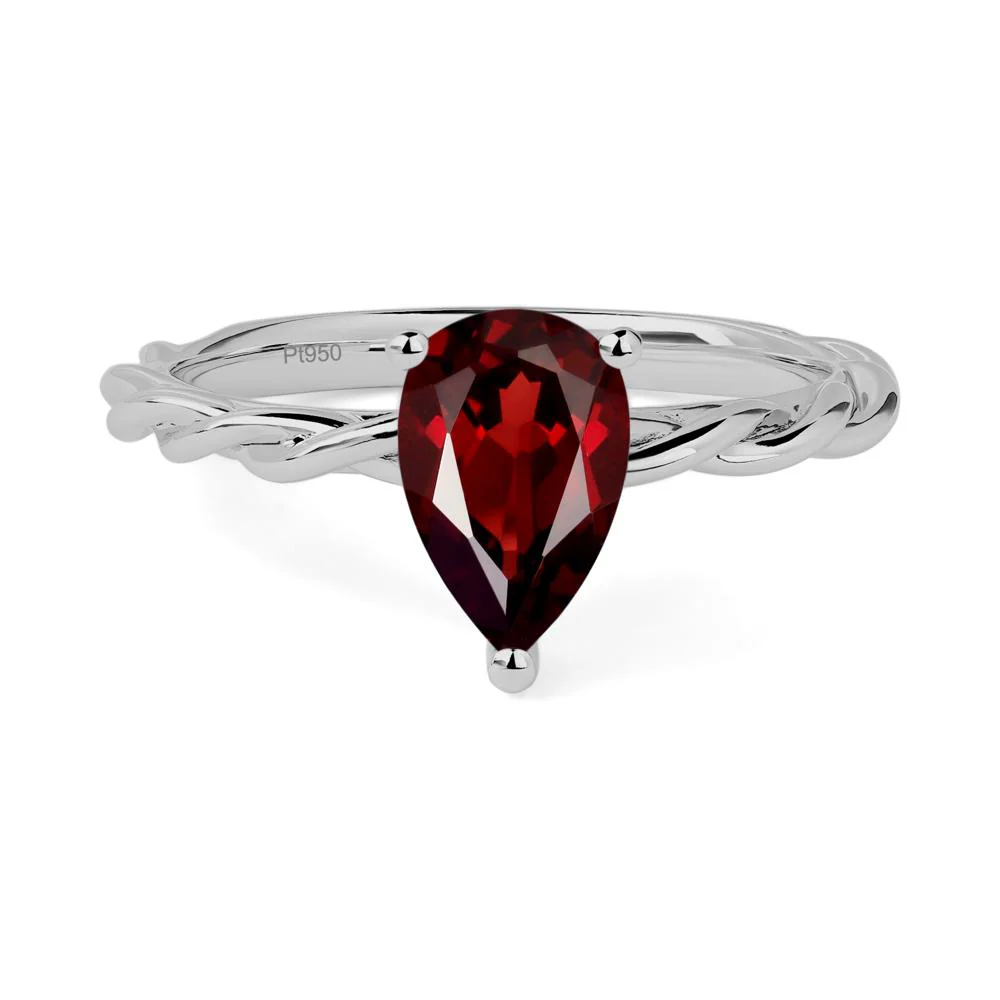 Garnet Rope Band Ring - Image 6