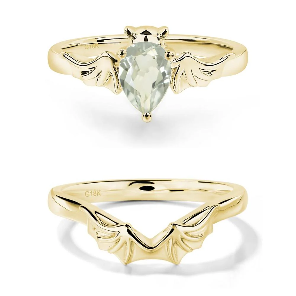Green Amethyst Gothic Promise Ring - Image 21