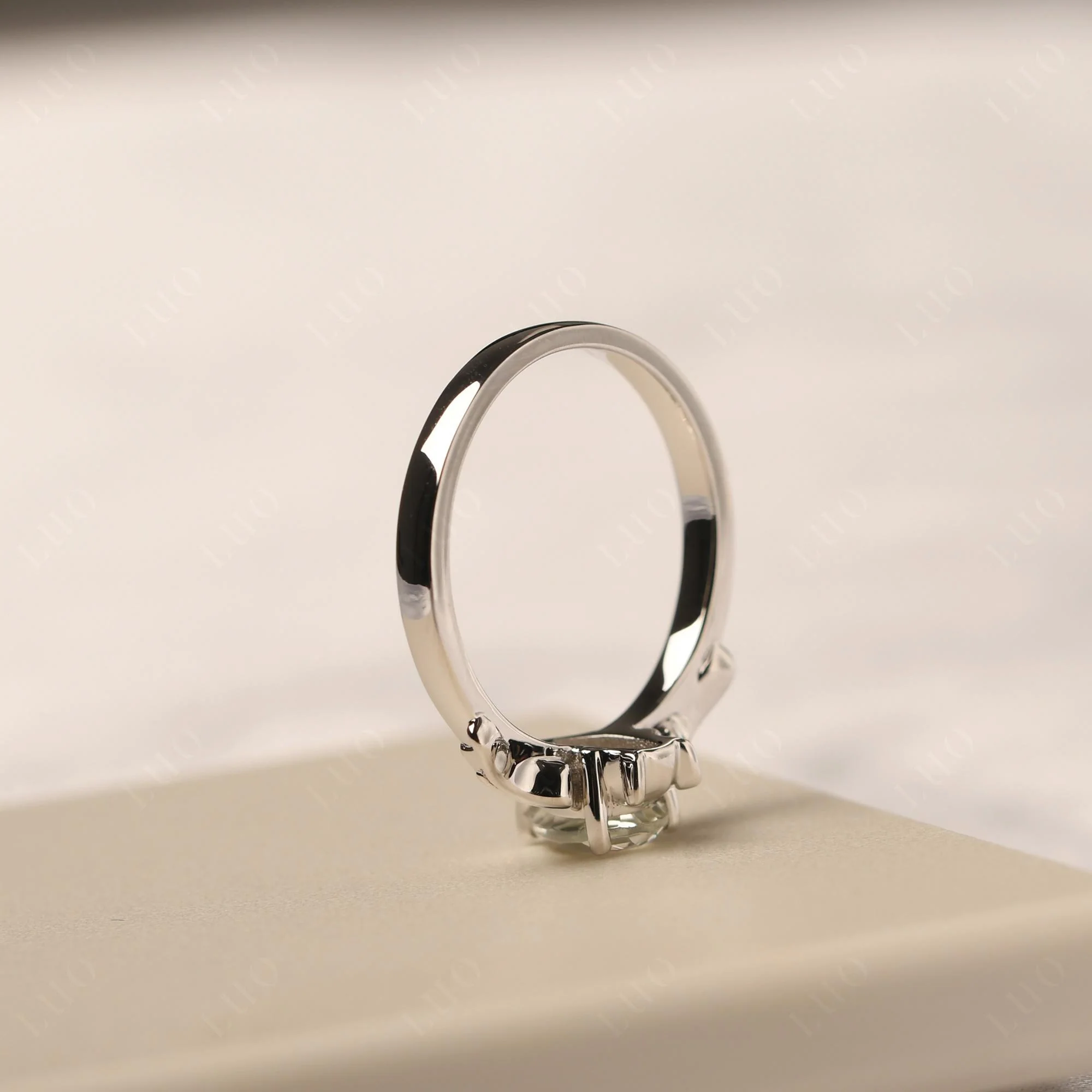 Green Amethyst Gothic Promise Ring - Image 32