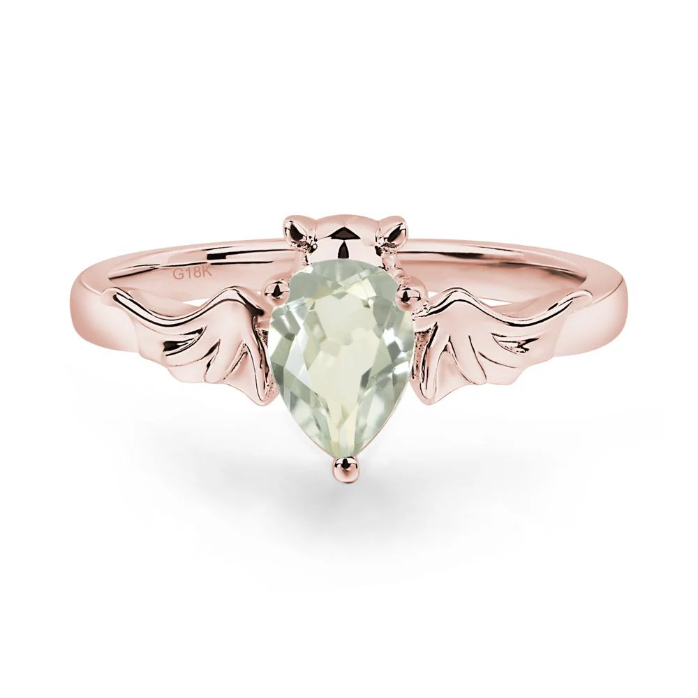 Green Amethyst Gothic Promise Ring - Image 6