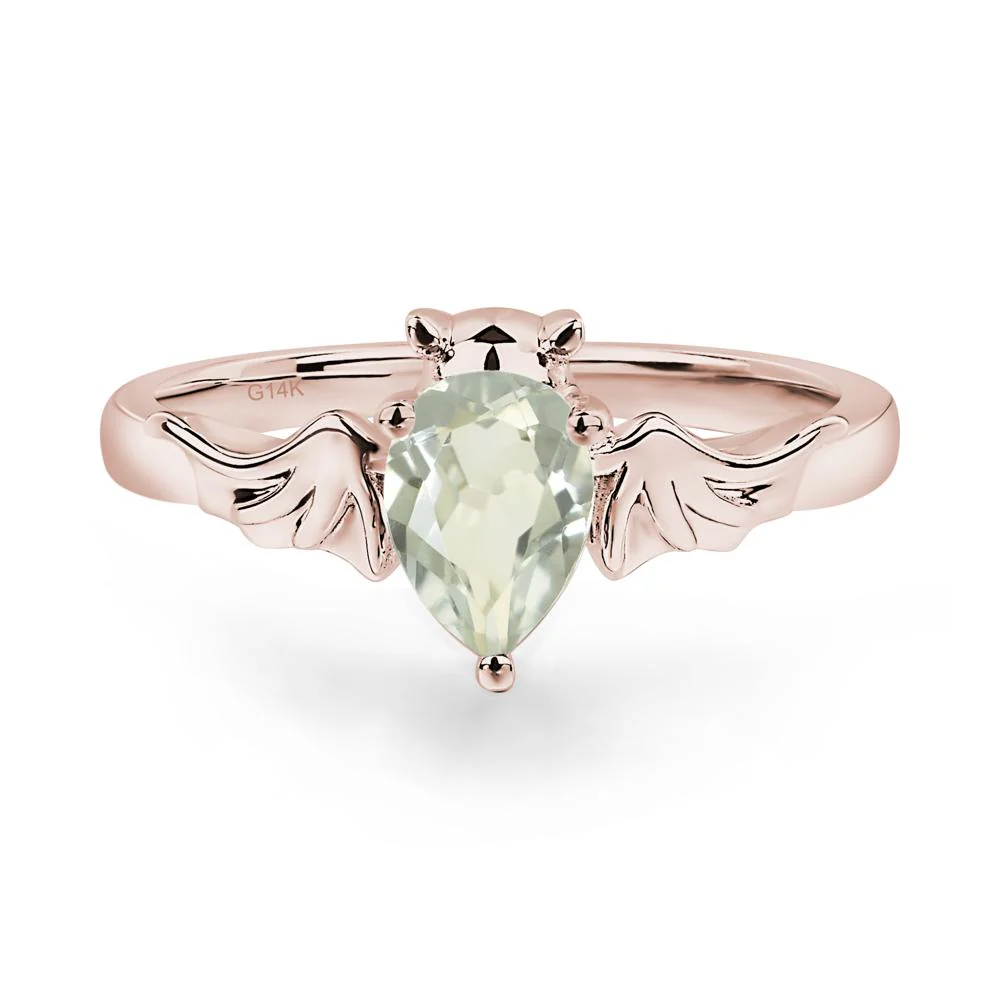 Green Amethyst Gothic Promise Ring - Image 7