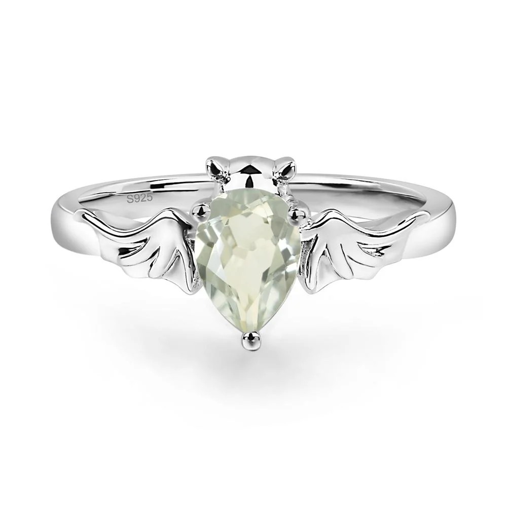 Green Amethyst Gothic Promise Ring - Image 8