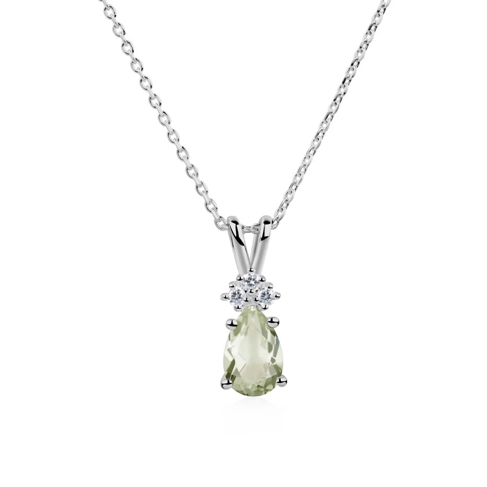 Pear Shaped Green Amethyst Necklace - Image 6