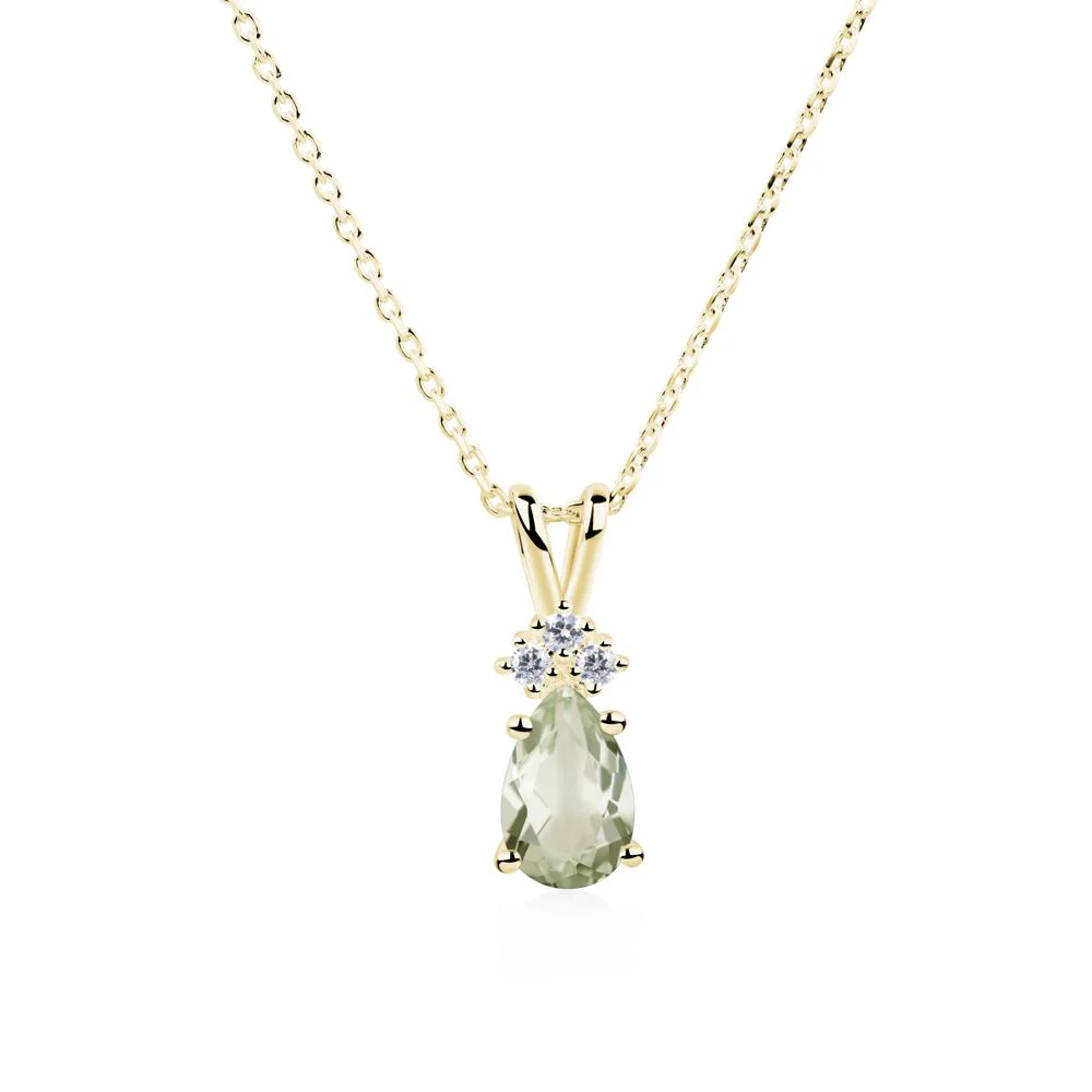 Pear Shaped Green Amethyst Necklace - Image 8