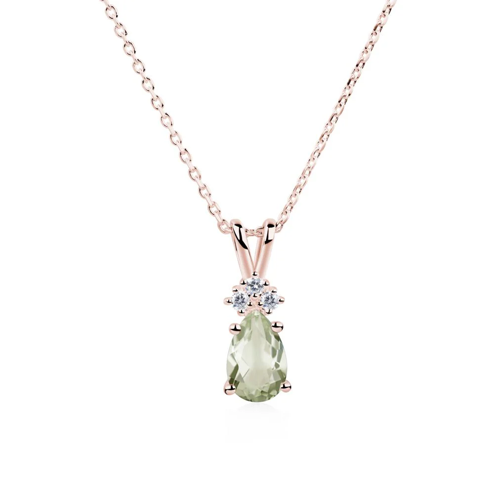 Pear Shaped Green Amethyst Necklace - Image 9